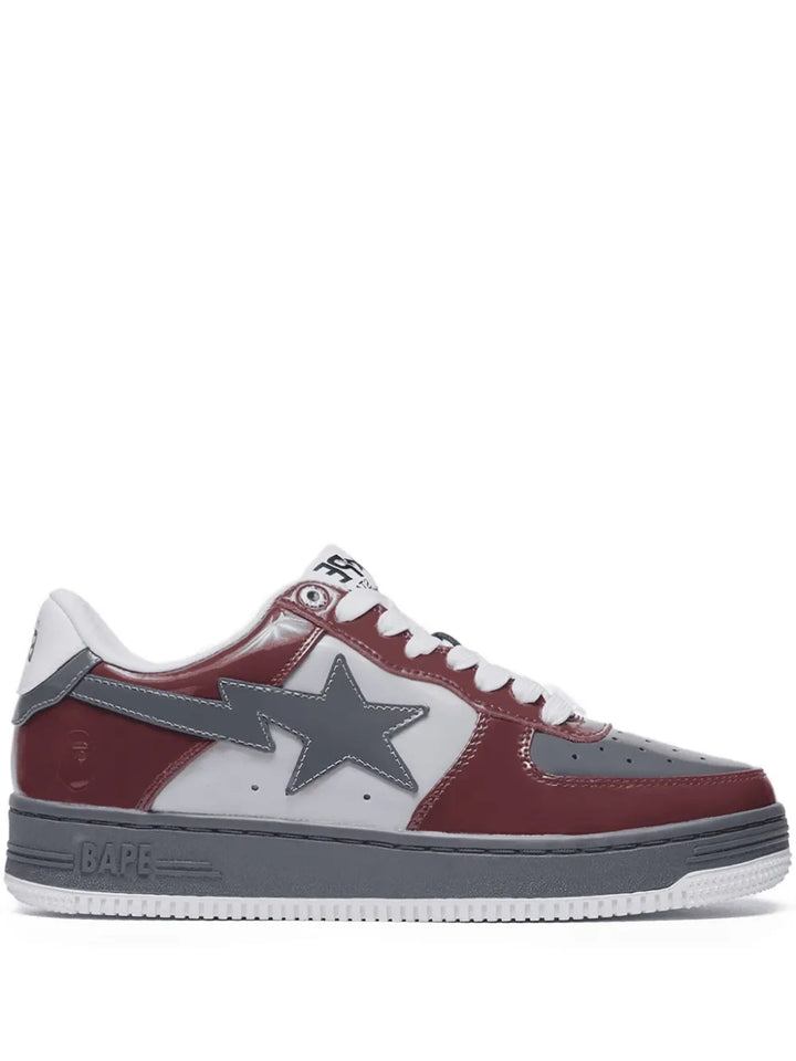 A Bathing Ape?Bape Sta Sneakers — Burgundy — Size US M 11 - US W 12.5 — Front View