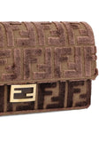 Fendi Jacquard Pattern Buckle Shoulder Bag — Same as shown — Size One Size — Top View