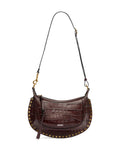 Isabel Marant Oskan Moon Studded Croc Embossed Shoulder Bag — Same as shown — Size One Size — Detail View