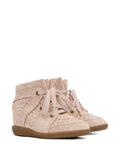 ISABEL MARANT 50Mm Scalloped Perforated Bobby — Pink — Size US M 3.5 - US W 5 — Side View
