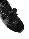 Kurt Geiger London Islington Bow Leather — Black — Size US M 3.5 - US W 5 — Top View