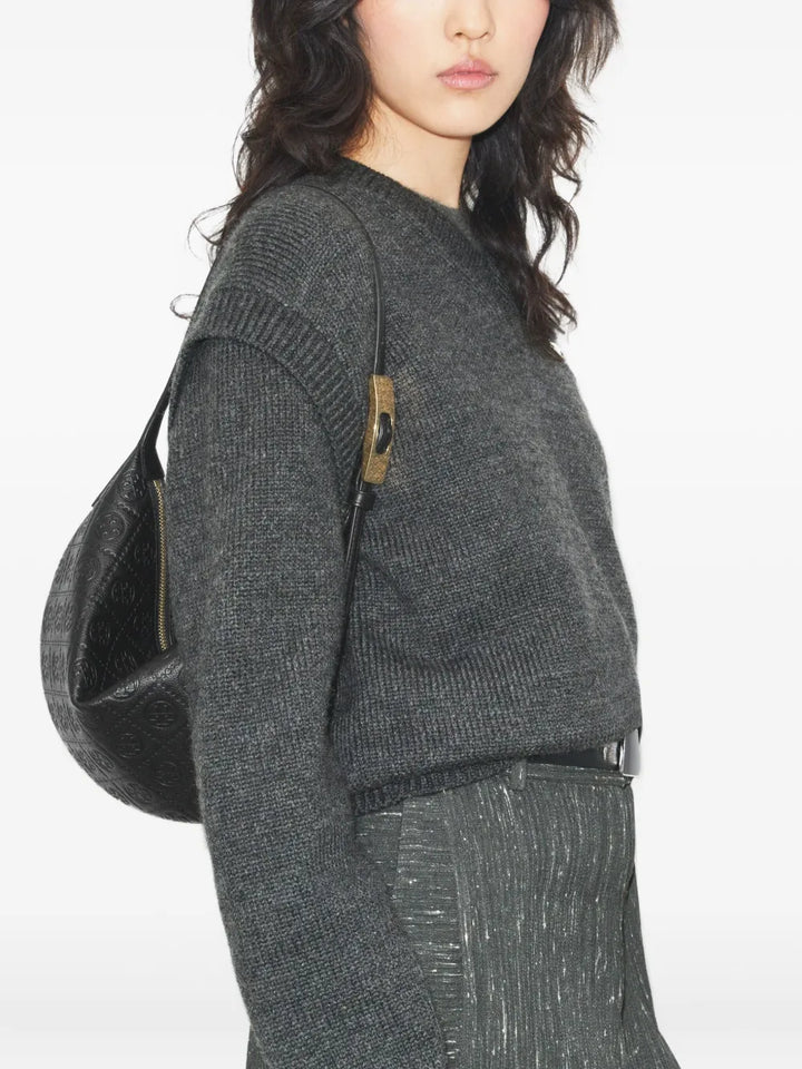 Tory Burch T Monogram Balloon Small Pebble Shoulder Bag — Same as shown — Size One Size — Side View