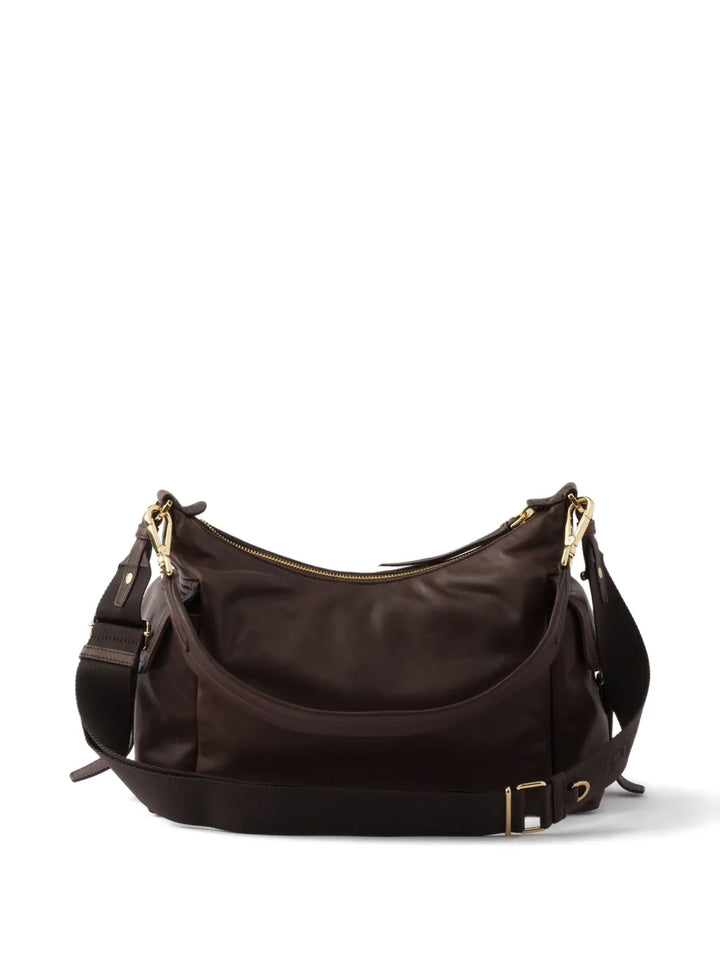 Prada Large Explore Leather Shoulder Bag — Same as shown — Size One Size — Back View