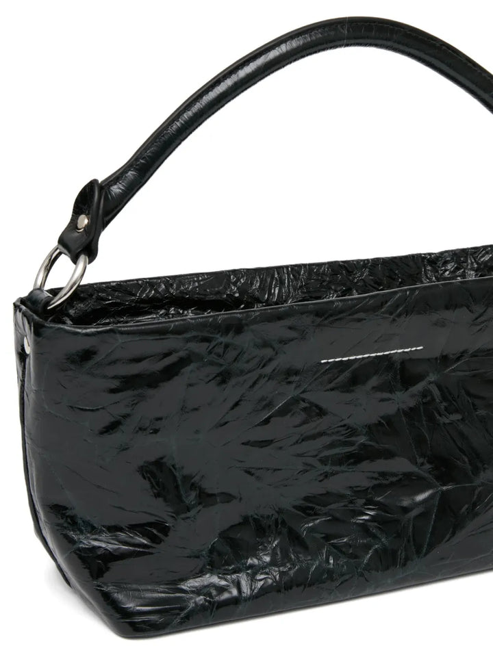 Mm6 Maison Margiela Textured Top Handle Shoulder Bag — Same as shown — Size One Size — Back View