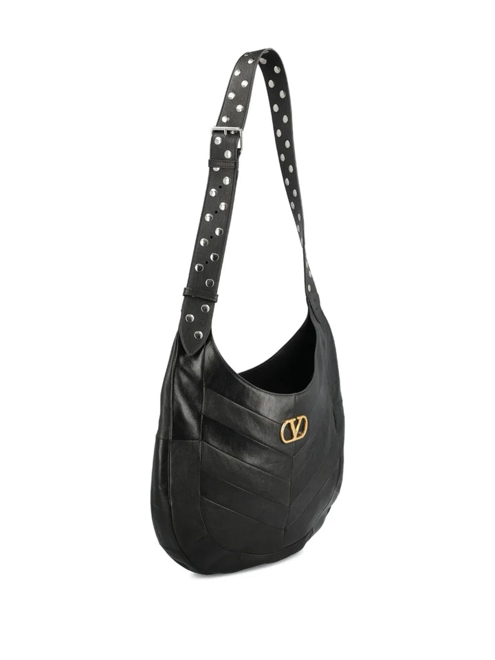 Valentino Garavani Hoboho Chevron Pattern Shoulder Bag — Same as shown — Size One Size — Back View