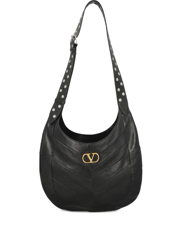Valentino Garavani Hoboho Chevron Pattern Shoulder Bag — Same as shown — Size One Size — Front View