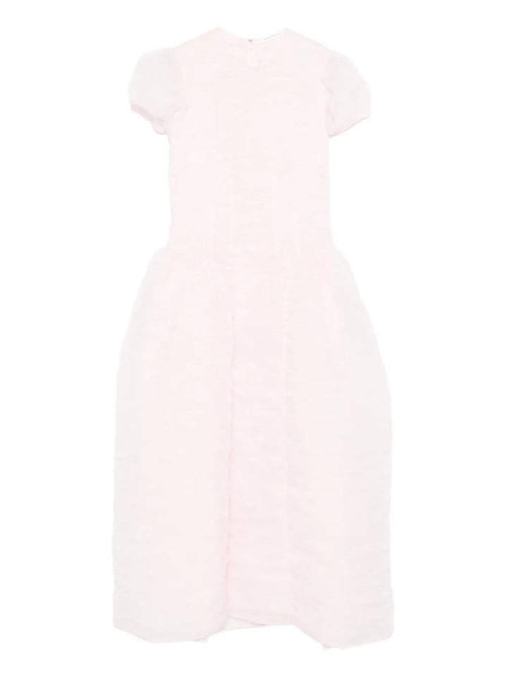 Cecilie Bahnsen Cleopatra Midi Dress — Pink — Size M — Front View