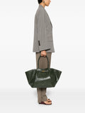 Demellier Crocodile Embossed Leather Shoulder Bag — Same as shown — Size One Size — Side View