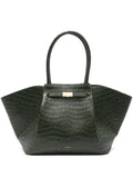 Demellier Crocodile Embossed Leather Shoulder Bag — Same as shown — Size One Size — Front View