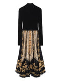 La Doublej Moondance Pleated Knit Maxi Dress — Black — Size S — Front View