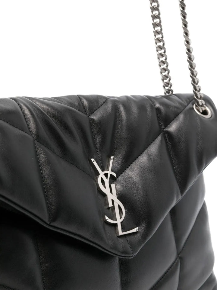 Saint Laurent Medium Loulou Puffer Chevron Logo Shoulder Bag — Same as shown — Size One Size — Side View