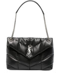 Saint Laurent Medium Loulou Puffer Chevron Logo Shoulder Bag — Same as shown — Size One Size — Front View