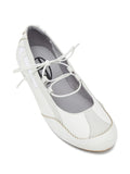 Diesel D-Mile Leather Flats — White — Size US M 3.5 - US W 5 — Detail View