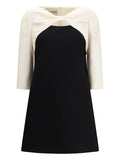 Valentino Garavani Bow Embellishment Mini Dress — Black — Size XS — Front View