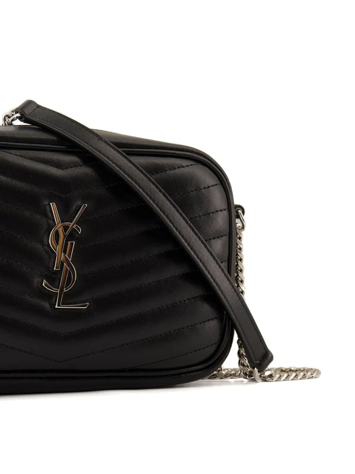 Saint Laurent Mini Lou Chevron Logo Shoulder Bag — Same as shown — Size One Size — Back View