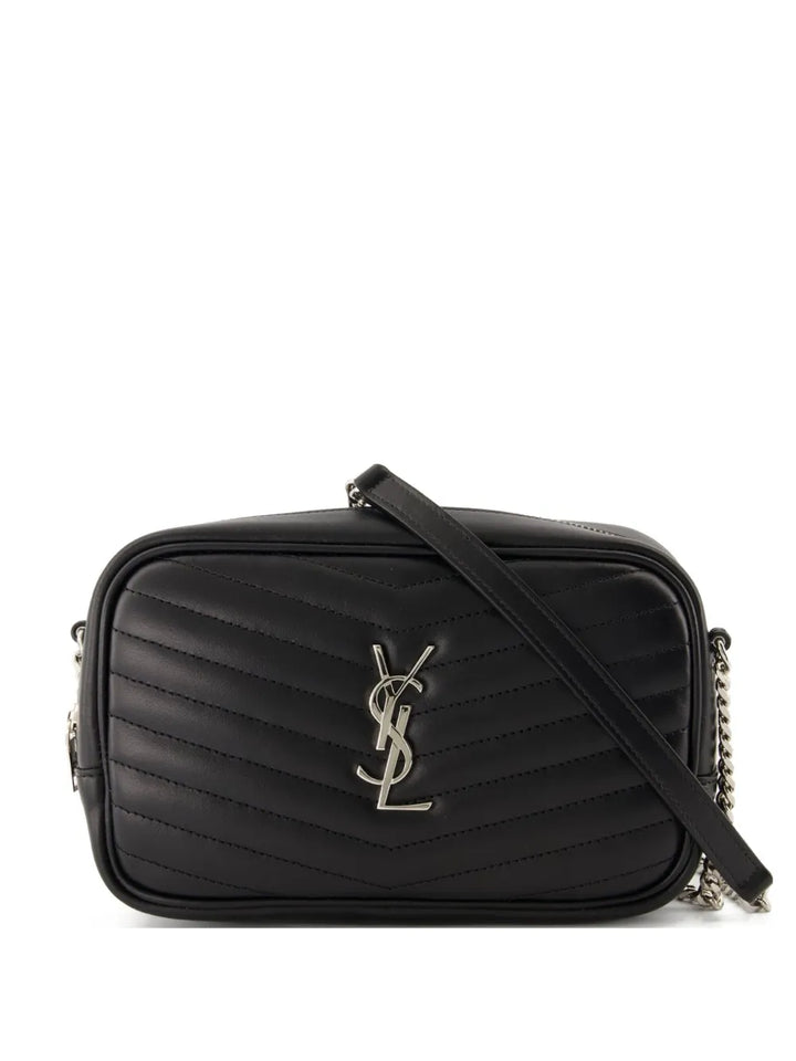 Saint Laurent Mini Lou Chevron Logo Shoulder Bag — Same as shown — Size One Size — Front View
