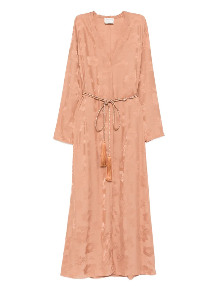 Forte Forte Floral Pattern Maxi Dress — Pink — Size XS — Front View