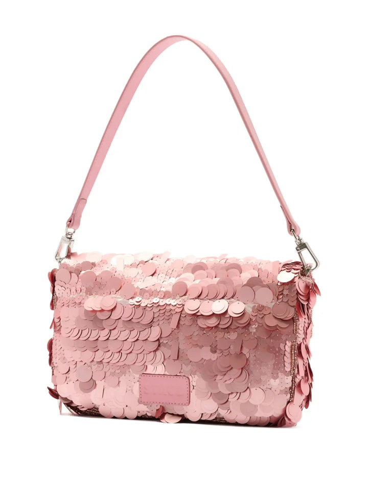 Staud Timmy Sequin Embellished Shoulder Bag — Same as shown — Size One Size — Side View