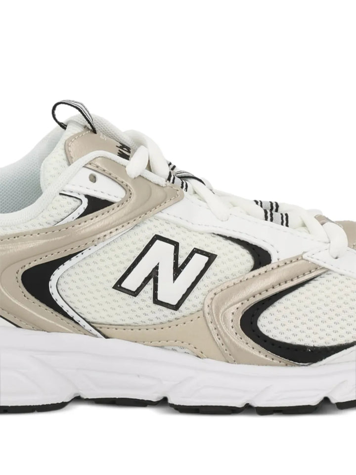 New Balance 408 Panelled Logo — Beige — Size US M 3.5 - US W 5 — Side View