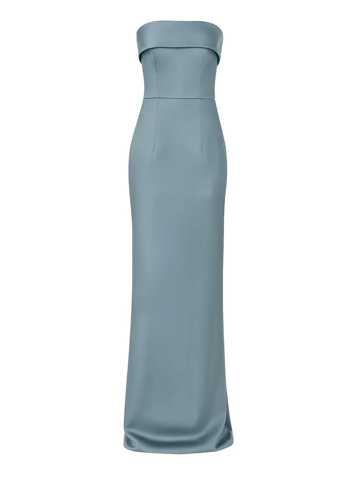 The New Arrivals Ilkyaz Ozel Rhea Maxi Dress — Blue — Size S — Front View