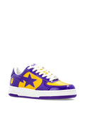 A Bathing Ape?Bape Sta Panelled Sneakers — Purple / Yellow — Size US M 3.5 - US W 5 — Side View