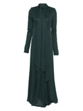 Rotate Birger Christensen Open Back Maxi Dress — Green — Size XXL — Front View