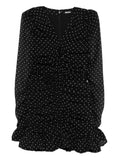 Rotate Birger Christensen Floral Dot Mini Dress — Black — Size XS — Front View