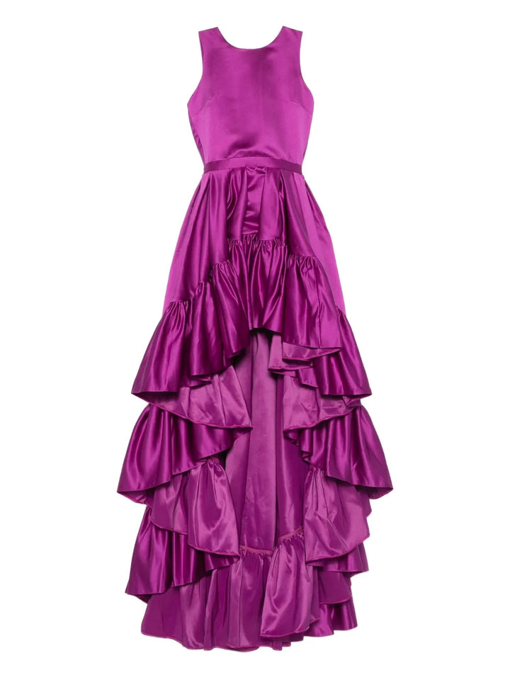 Miau By Clara Rotescu Amador Dress — Red/ Purple — Size XS — Front View