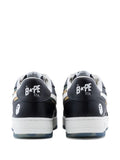 A Bathing Ape?Bape Sta Star Camouflage Sneakers — Black — Size US M 11 - US W 12.5 — Back View