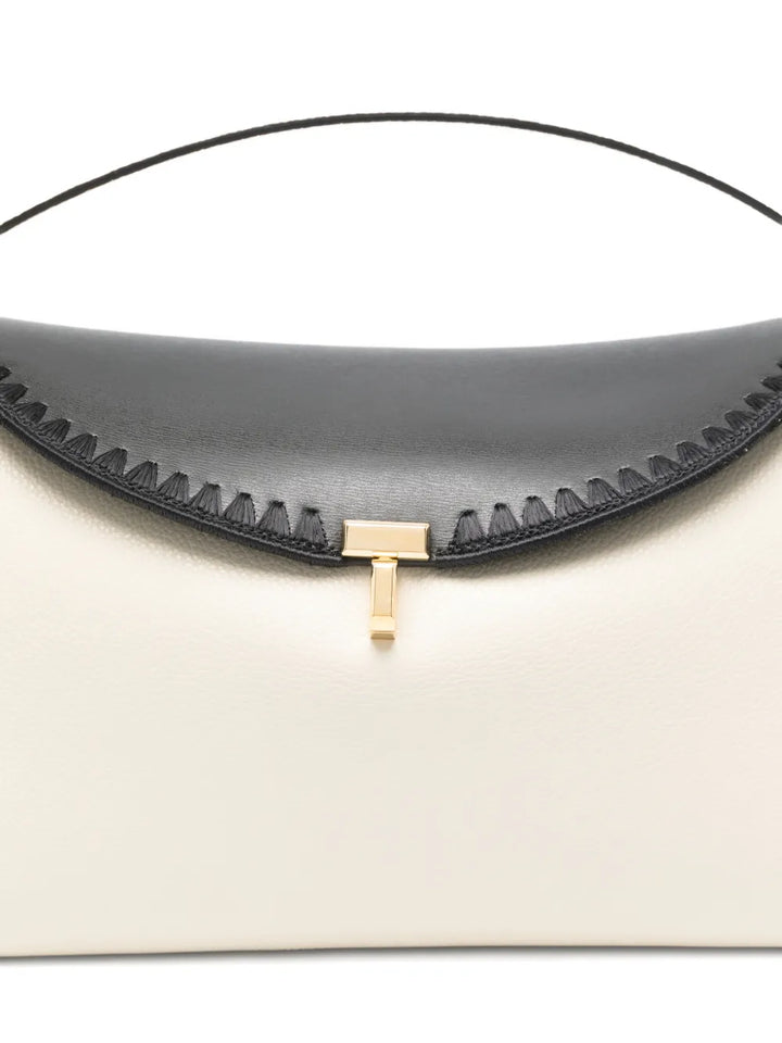 Toteme T Lock Embroidered Leather Shoulder Bag — Same as shown — Size One Size — Top View