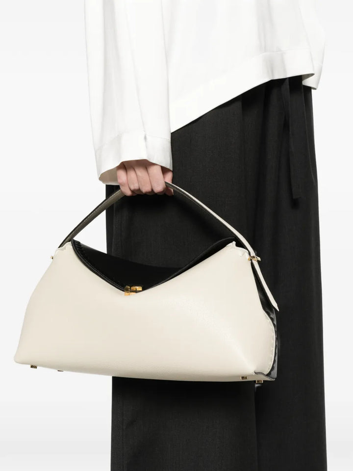 Toteme T Lock Embroidered Leather Shoulder Bag — Same as shown — Size One Size — Side View
