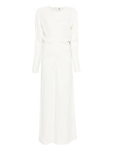 Toteme Long Sleeve Maxi Dress — White — Size XS — Front View