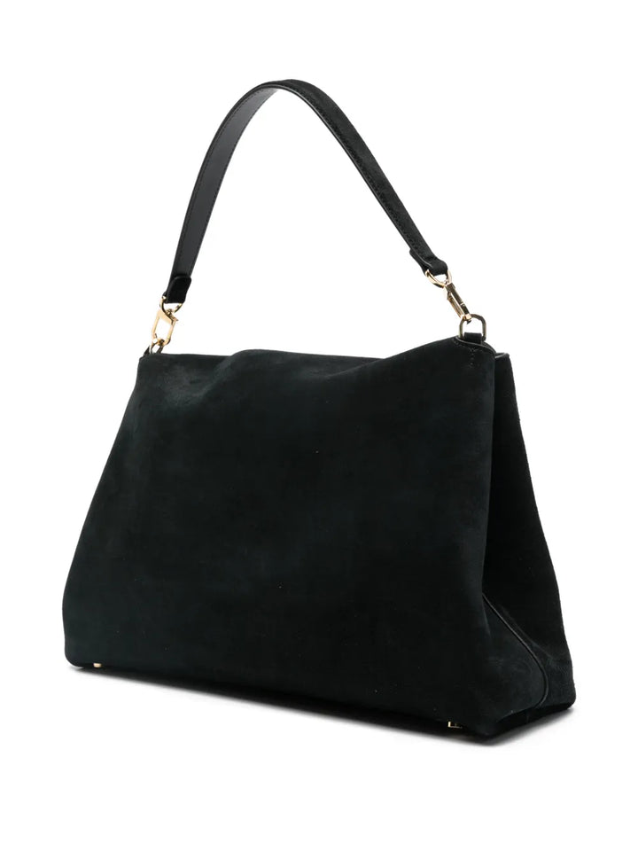 Toteme T Lock Suede Sholder Bag — Same as shown — Size One Size — Back View