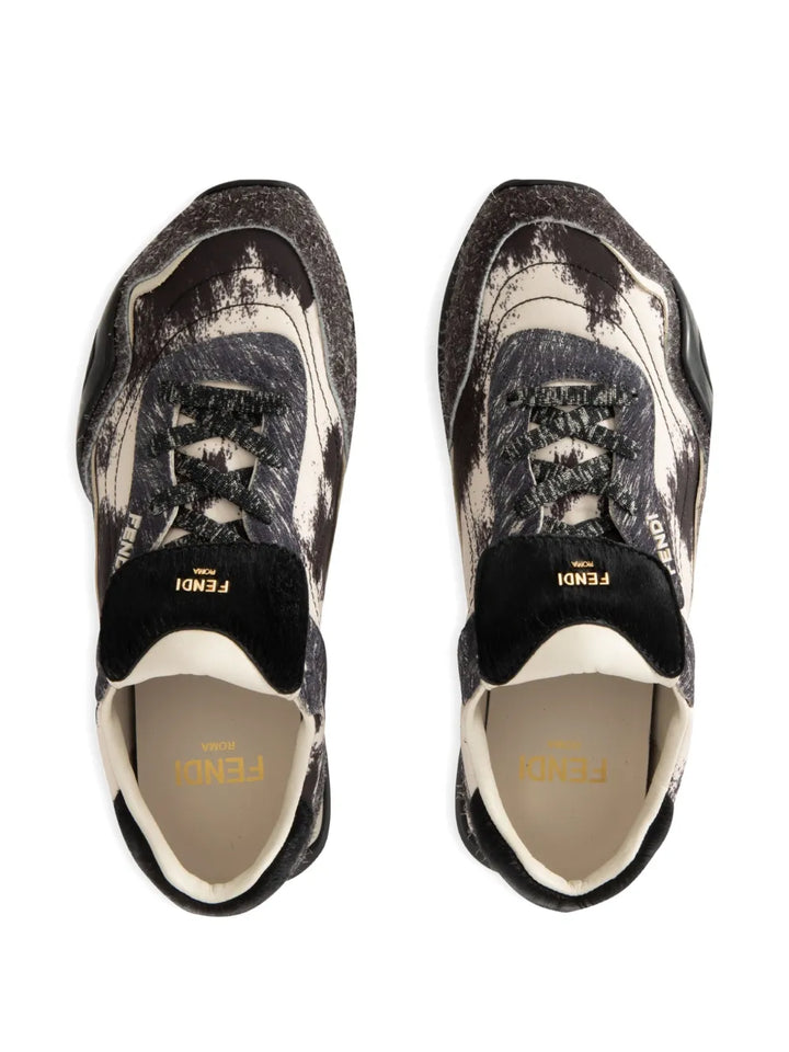 FENDI Ave-Pulse Logo — Grey — Size US M 3.5 - US W 5 — Back View