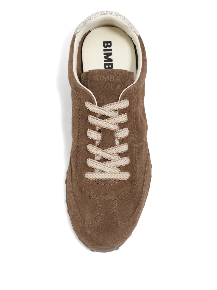 Bimba y Lola Lace-Up Panelled — Brown — Size US M 3.5 - US W 5 — Top View
