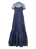 Staud Calluna Dress — Blue/ Navy — Size XS — Front View