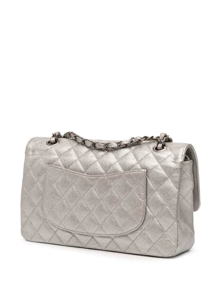 Chanel Pre Owned 2017 2018 Medium Classic Iridescent Caviar Double Flap Shoulder Bag — Same as shown — Size One Size — Back View