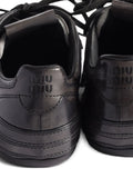 Miu Miu Buckle-Strap Leather — Black — Size US M 3.5 - US W 5 — Back View