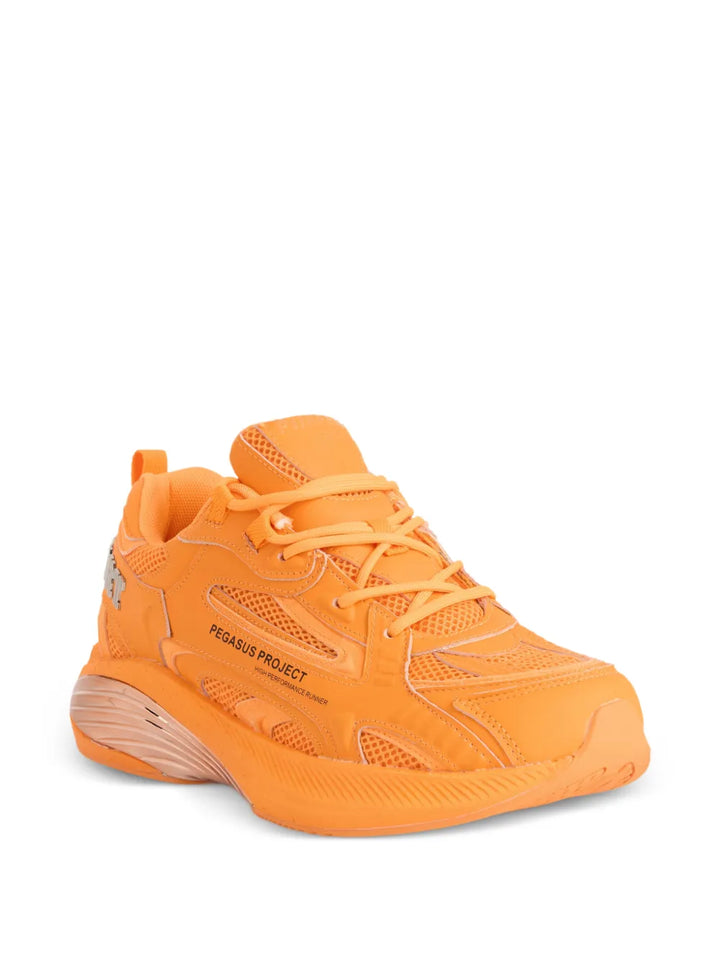 Plein Sport Pegasus Project Lace-Up — Orange — Size US M 3.5 - US W 5 — Side View