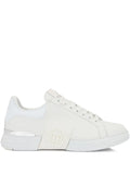 Philipp Plein Phantom Kick$ Logo-Plaque Low-Top — White — Size US M 3.5 - US W 5 — Front View