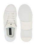 Philipp Plein Phantom Kick$ Logo-Plaque Low-Top — White — Size US M 3.5 - US W 5 — Top View