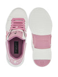 Philipp Plein Phantom Kick$ Logo-Plaque Low-Top — Pink — Size US M 3.5 - US W 5 — Top View