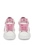 Philipp Plein Phantom Kick$ Logo-Plaque Low-Top — Pink — Size US M 3.5 - US W 5 — Back View