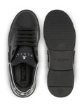 Philipp Plein Phantom Kick$ Logo Low-Top — Black — Size US M 3.5 - US W 5 — Top View
