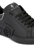 Philipp Plein Phantom Kick$ Logo Low-Top — Black — Size US M 3.5 - US W 5 — Detail View
