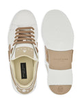 Philipp Plein Phantom Kick$ Logo-Plaque Low-Top — Beige — Size US M 3.5 - US W 5 — Top View