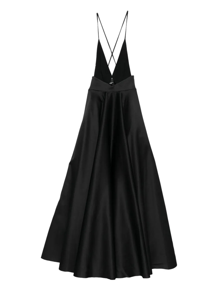 Solace London Avallon Maxi Dress — Black — Size XS — Front View