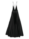 Solace London Avallon Maxi Dress — Black — Size XS — Front View