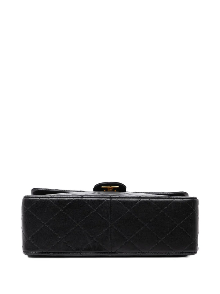 Chanel Pre Owned 1989 1991 Square Quilted Lambskin Single Flap Shoulder Bag — Same as shown — Size One Size — Top View