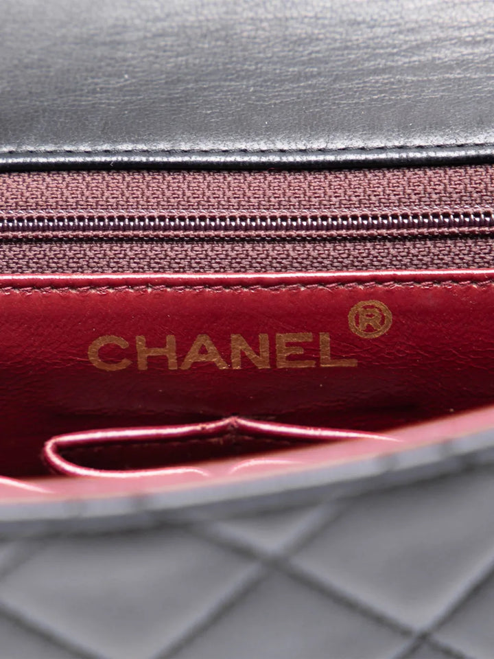 Chanel Pre Owned 1989 1991 Square Quilted Lambskin Single Flap Shoulder Bag — Same as shown — Size One Size — Lifestyle View